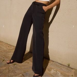 Runway The Label Black Wide-leg Trousers